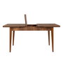 Hanah Home Vina 1048 - Juego de mesa extensible, sillas y banco en Nogal y Azul Oscuro
